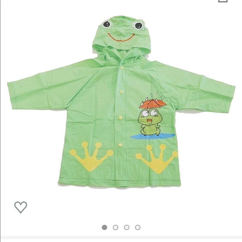 Pulse Kids Unisex Green Frog Raincoat